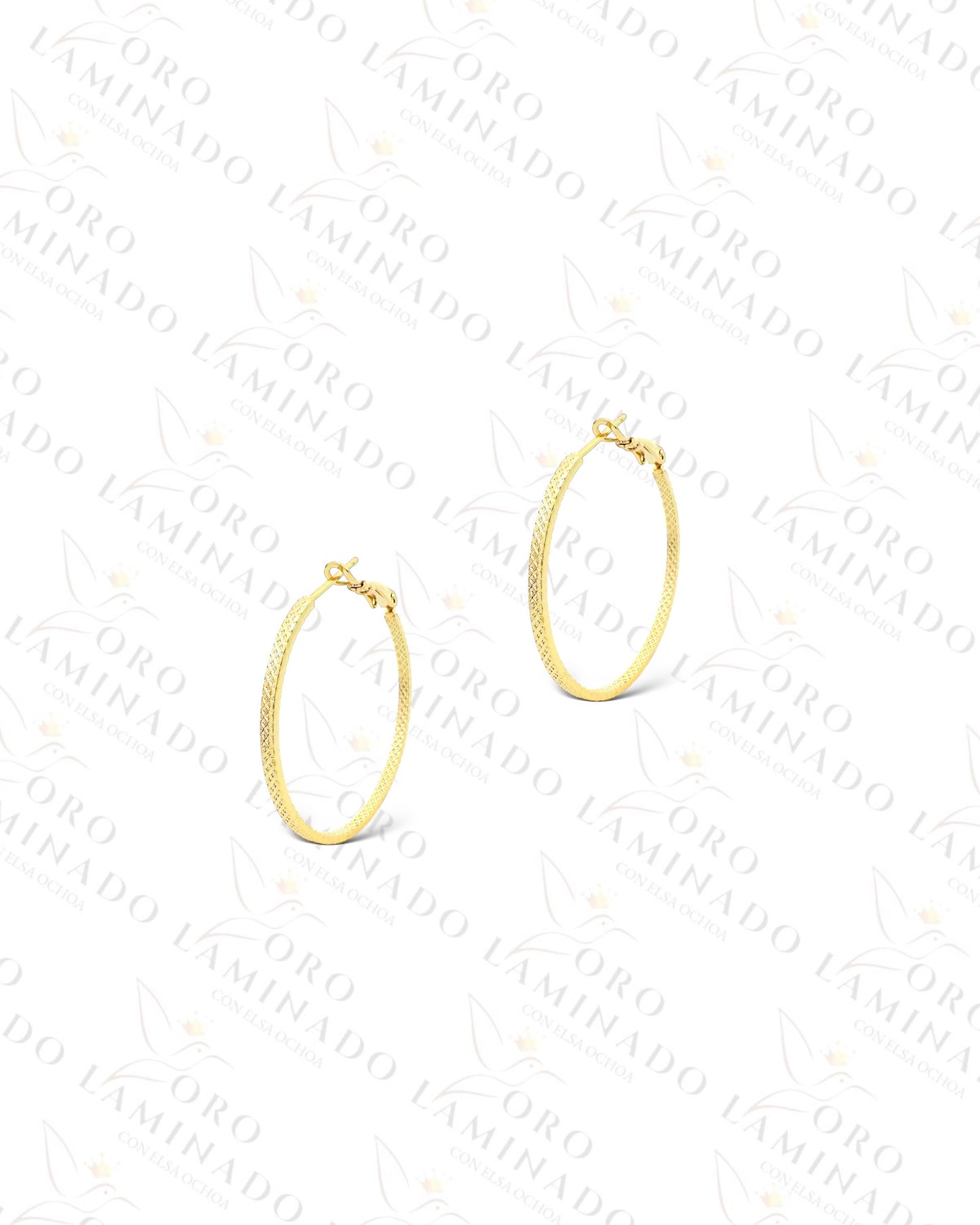 High Quality Omega Link Design Hoop Earrings (Gold Filled) G359