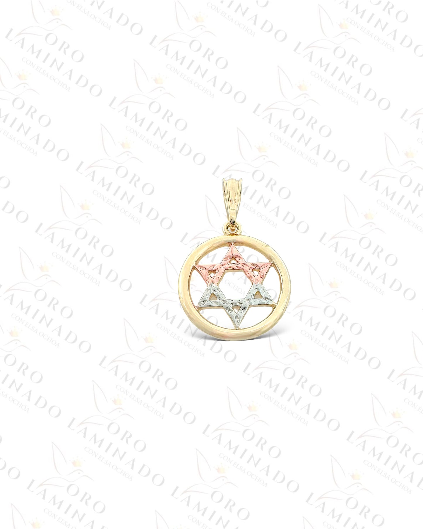 Three Tones Star of David Pendant G311