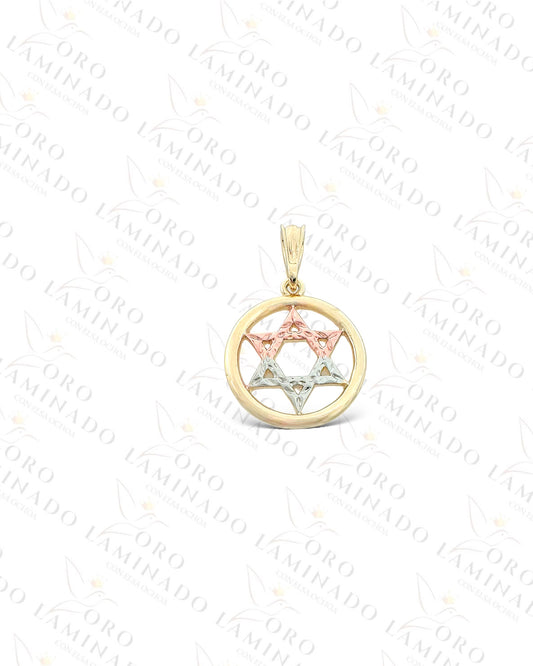 Three Tones Star of David Pendant G311