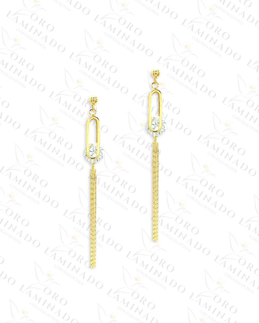 High Quality Gold Long Earrings  B447