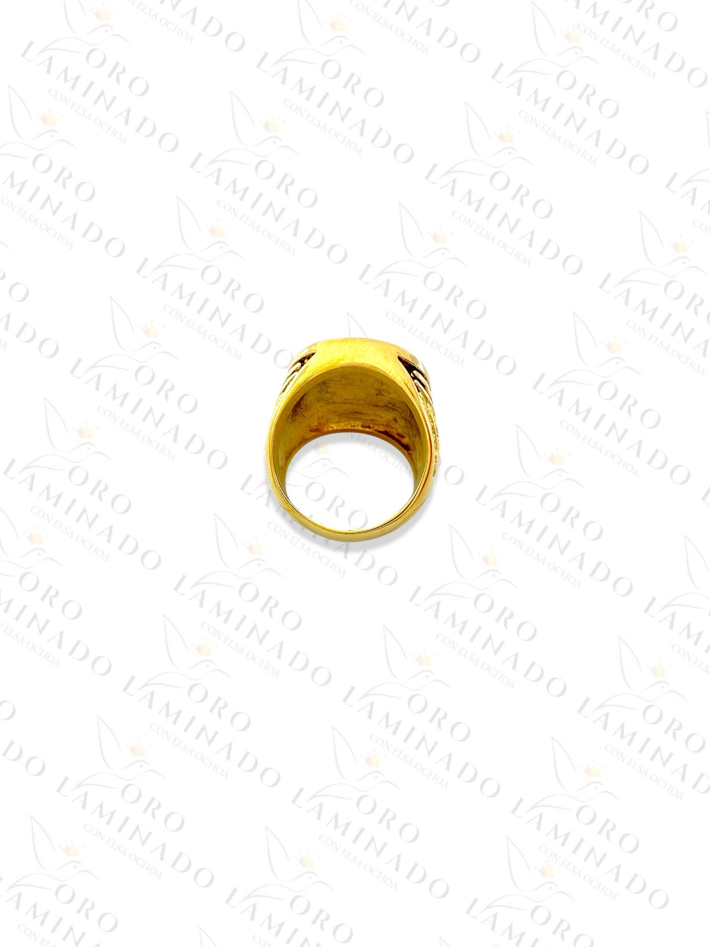 Stainless Steel Gold Anchor Men Ring G424