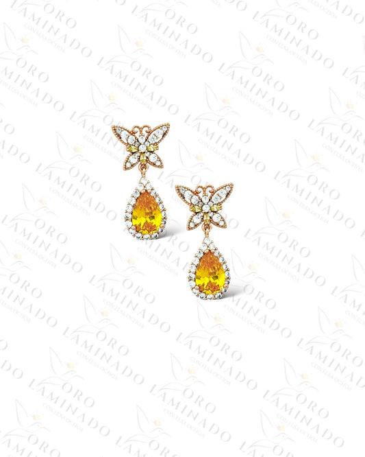 High Quality Yellow Butterfly Earrings G90