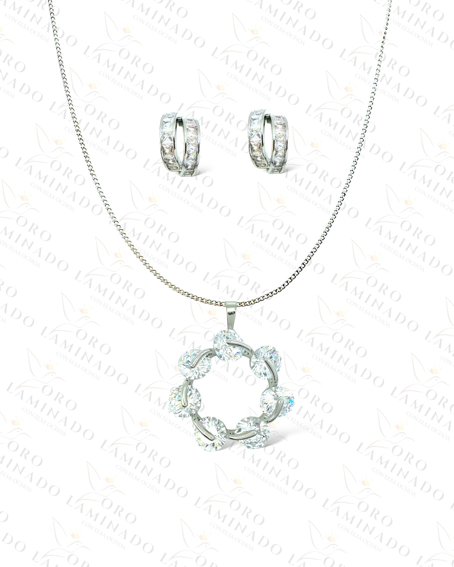 Exclusive High Quality Silver Diamond Set G367