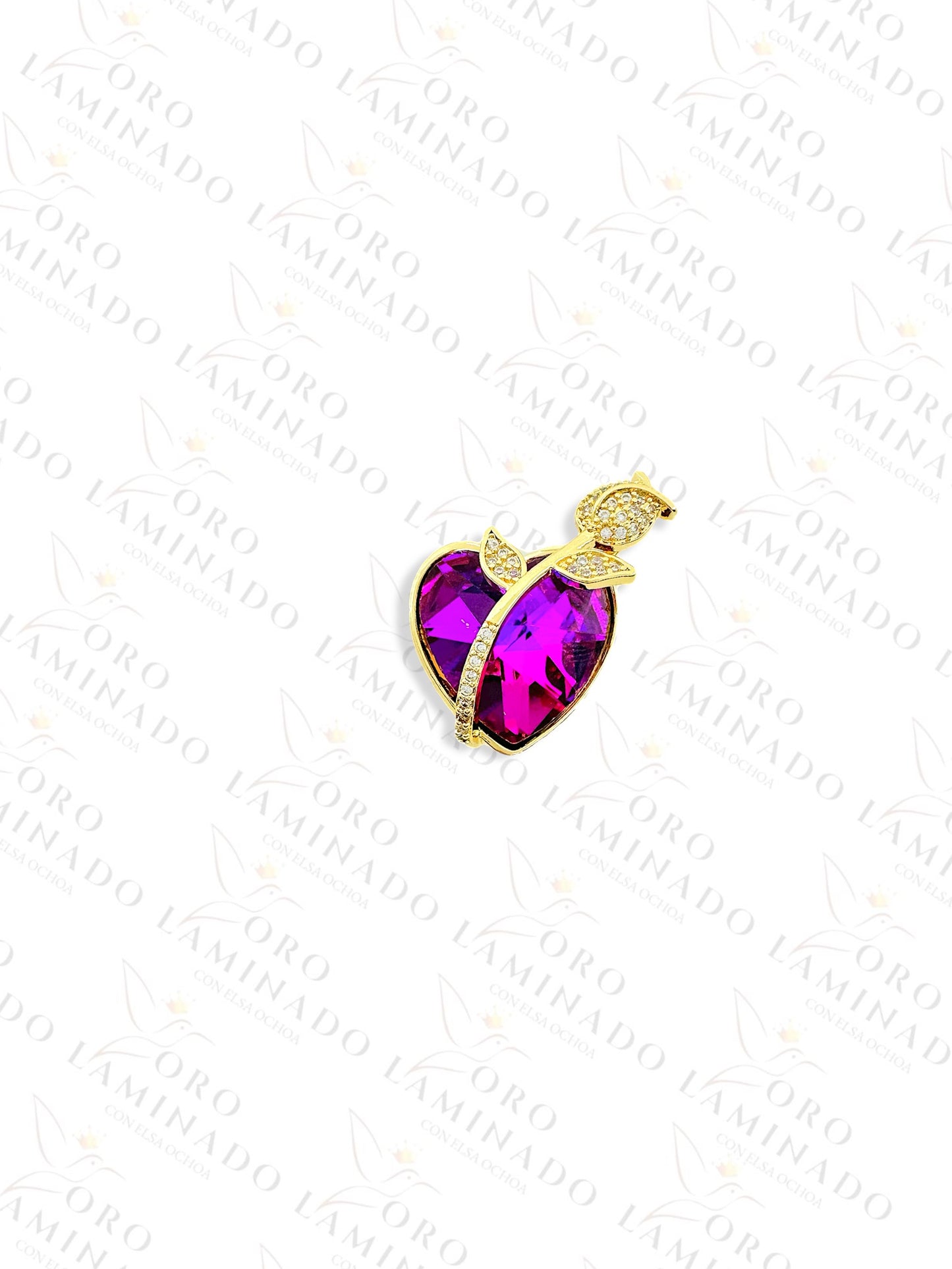 Tulip Purple Heart Pendant G77