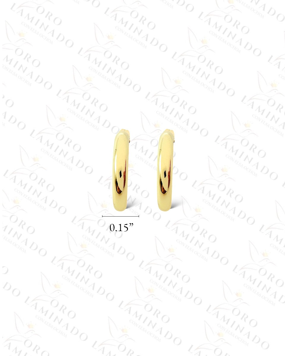 High Quality Plain C-Shape Earrings B474