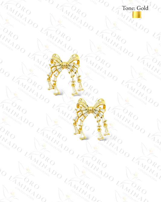 High Quality Crystal Bow Earrings B90