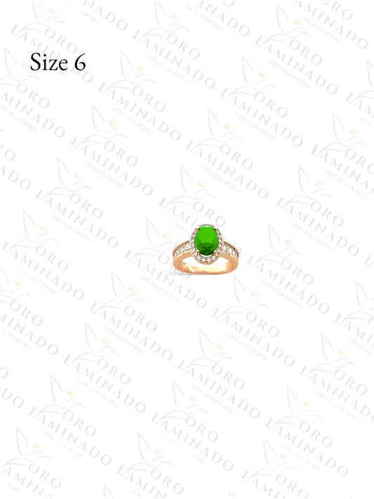 High Quality Rose Gold Green Ring Y317