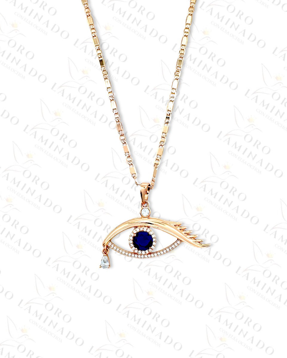 High Quality Deep Blue Eye Necklace B276