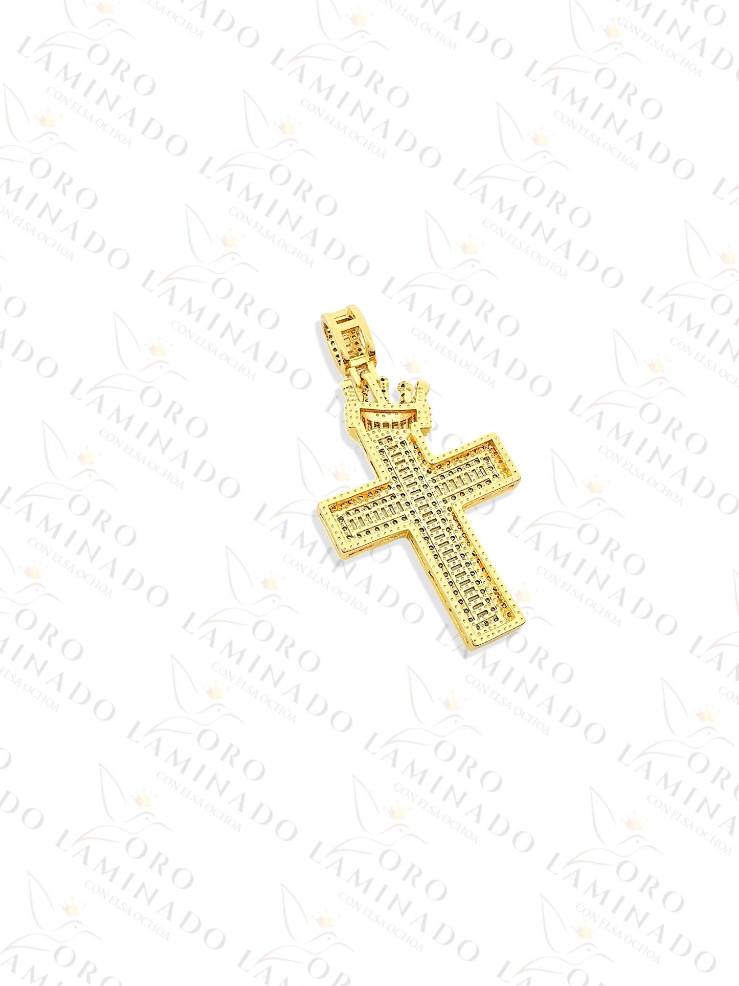 Cross with Crown Diamond Pendant Y139