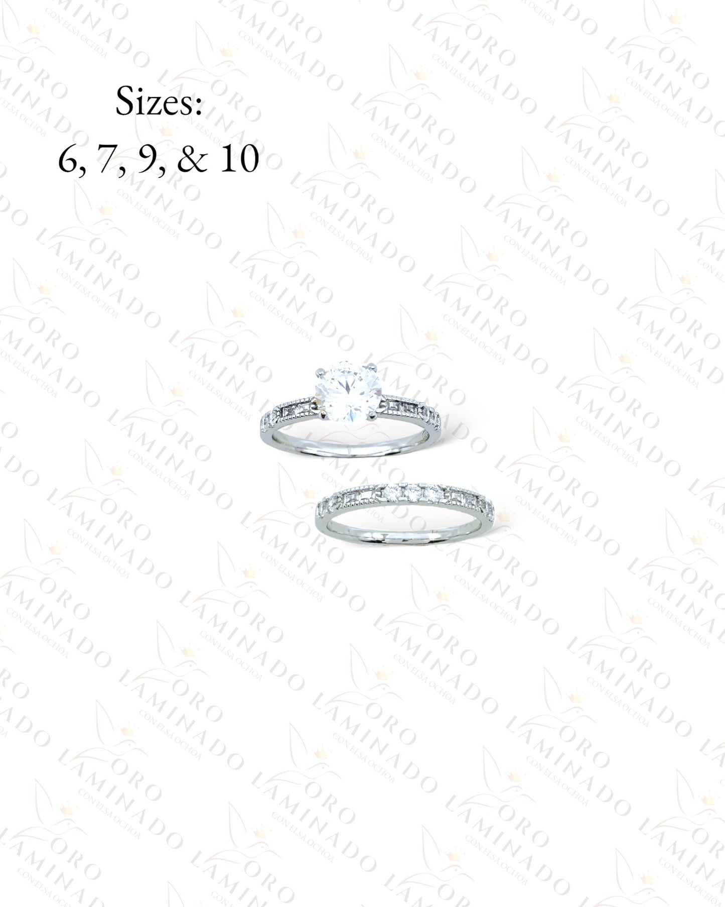 High Quality Silver Marriage Ring Set Y149