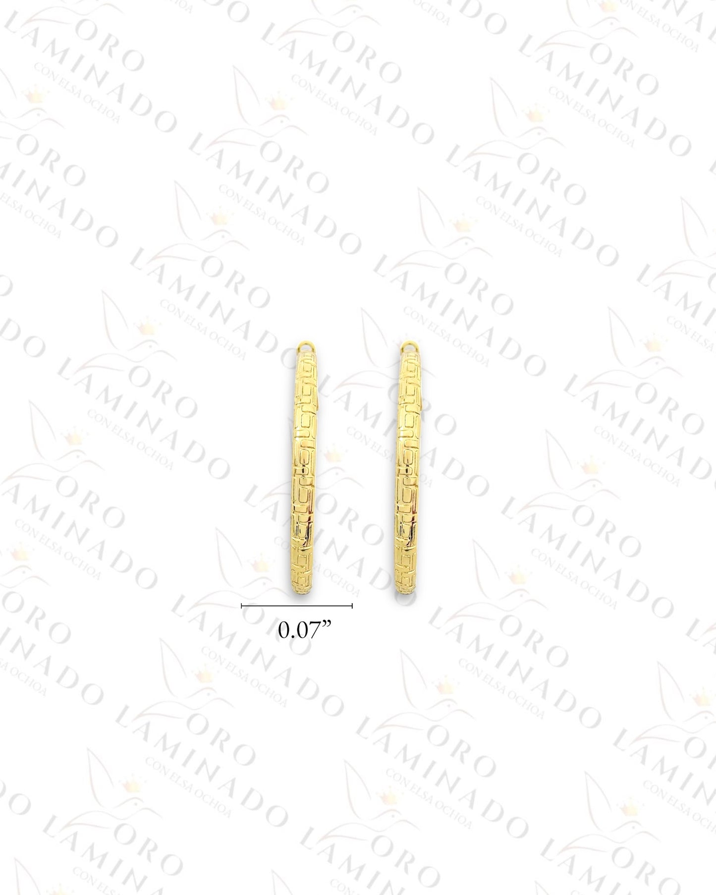 High Quality Medium Plain Hoop Earrings (Gold Filled) R383