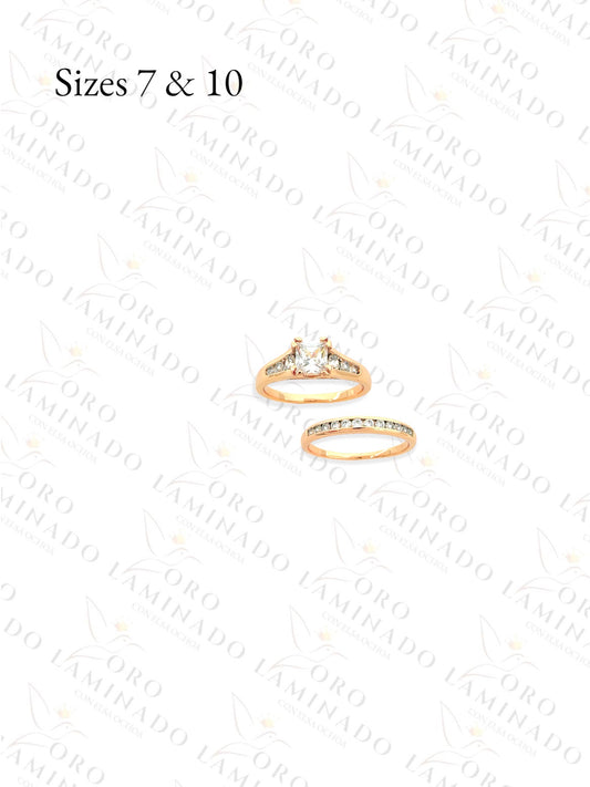 High Quality Rose Gold Marriage Set Rings B205