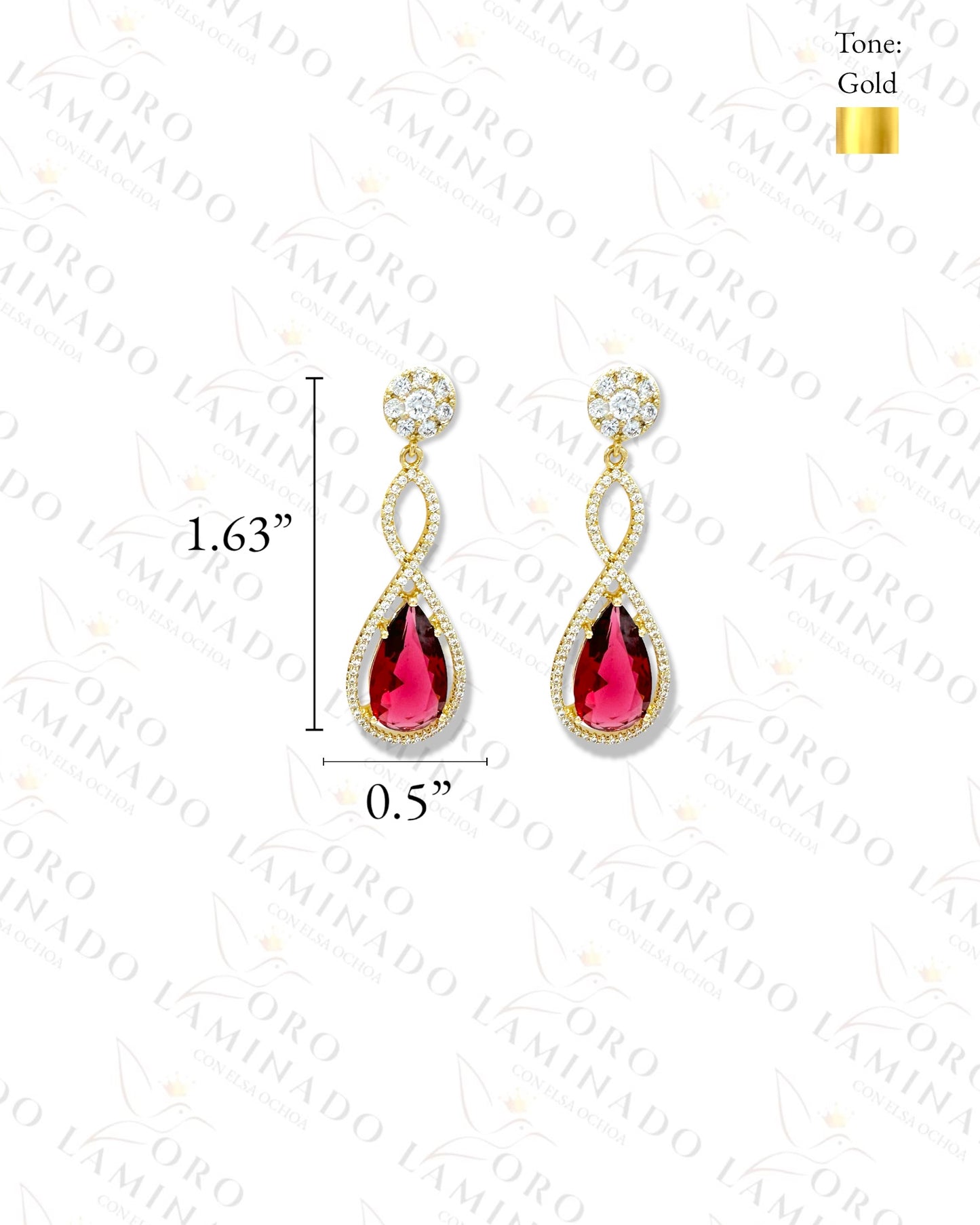 High Quality Red Earrings G236