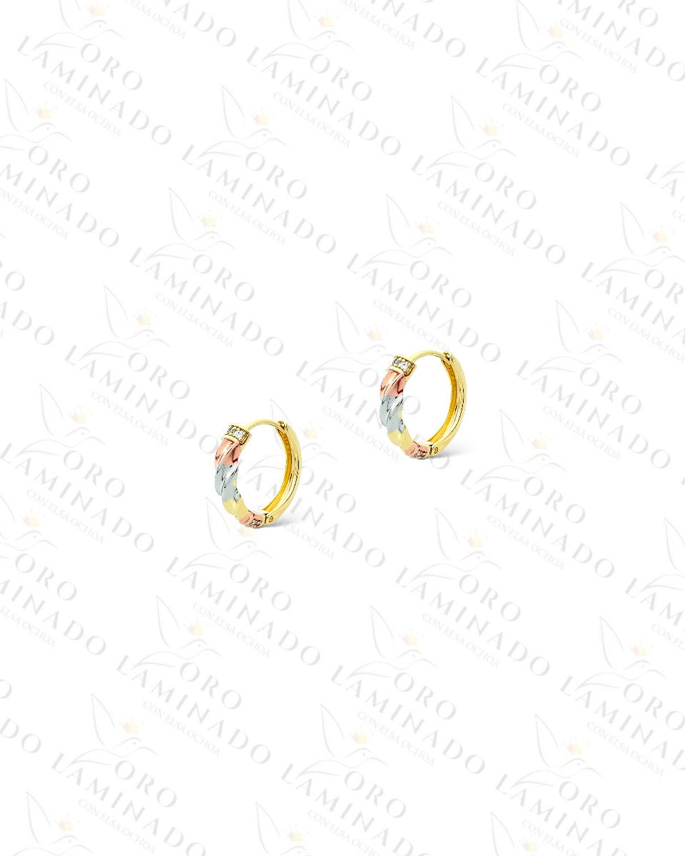 High Quality Twisted Hoop Earrings (Gold Filled) Y406