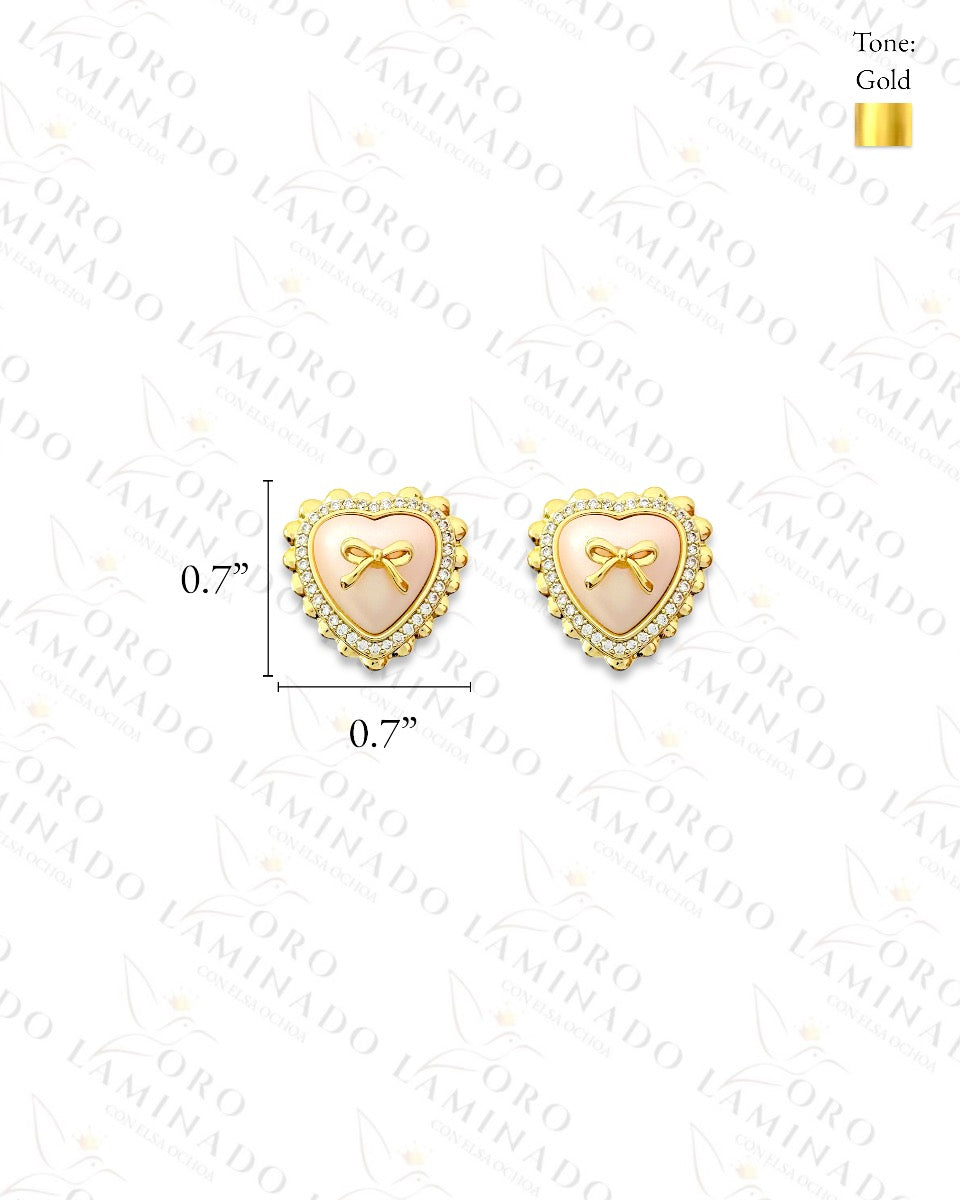 High Quality Pink Heart Earrings R45