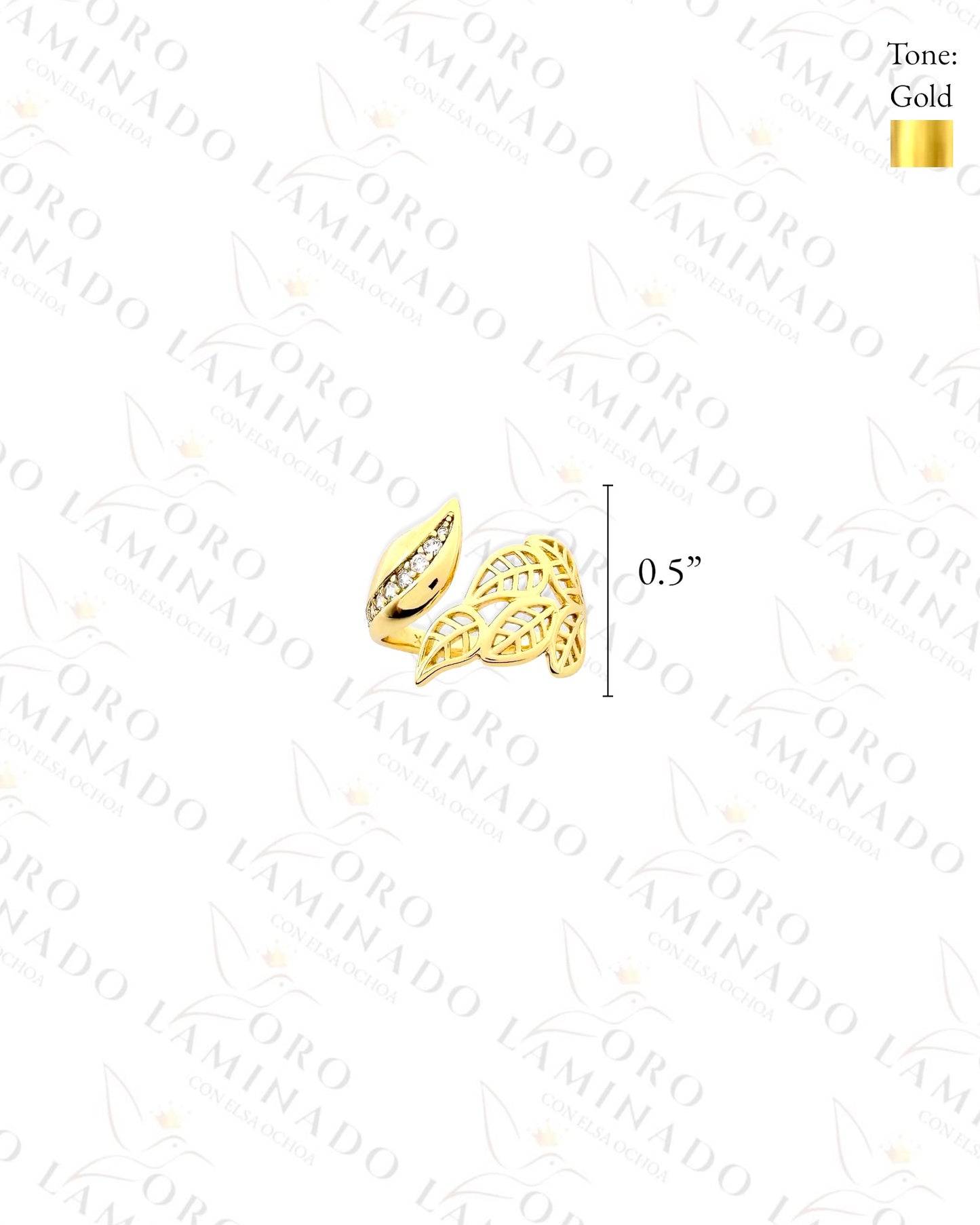 High Quality Adjustable Leaf Ring (Gold Filled) R112