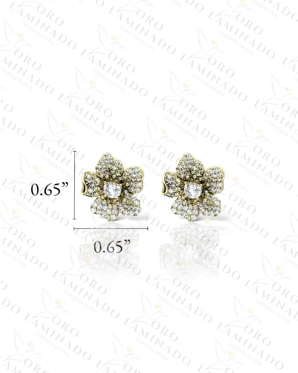 High Quality Gleaming Flower Earrings  C479