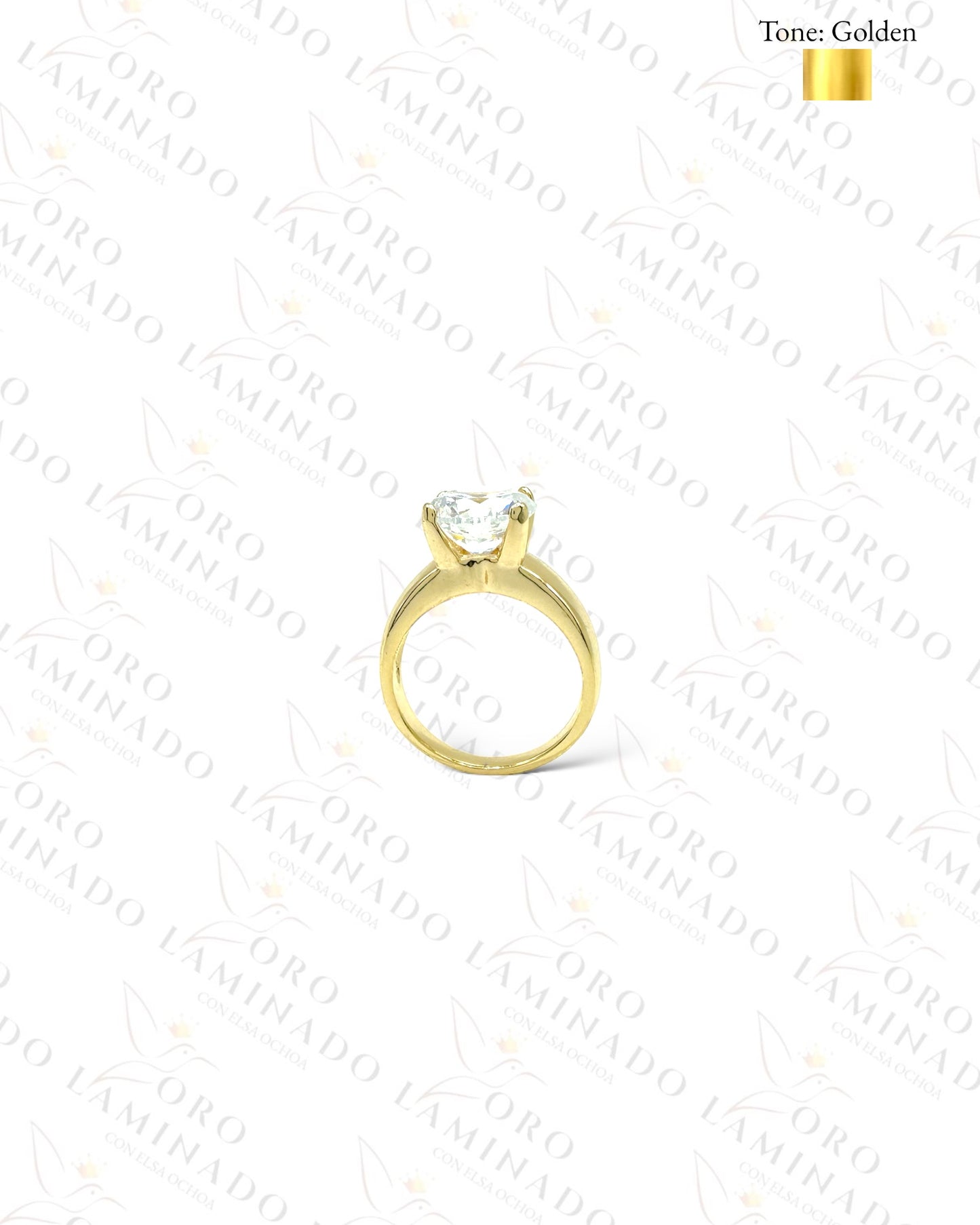 High Quality Clear Round Stone Gold Ring G451