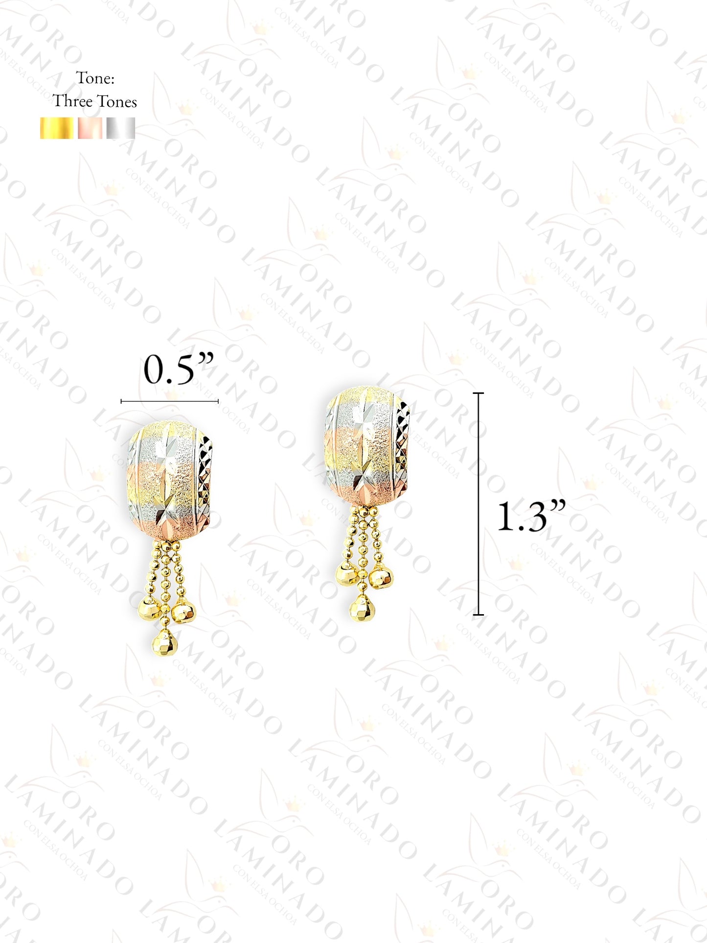 High Quality Three Tones Earrings C457