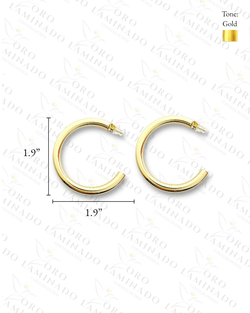 High Quality C-Shape Semi-Hoop Earrings G370