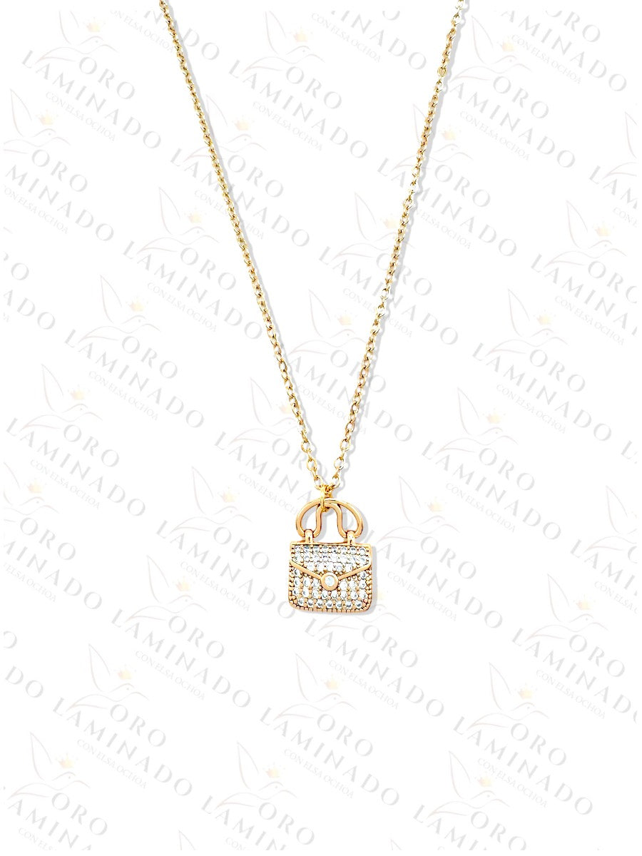 High Quality Sparkling Purse Necklace B158