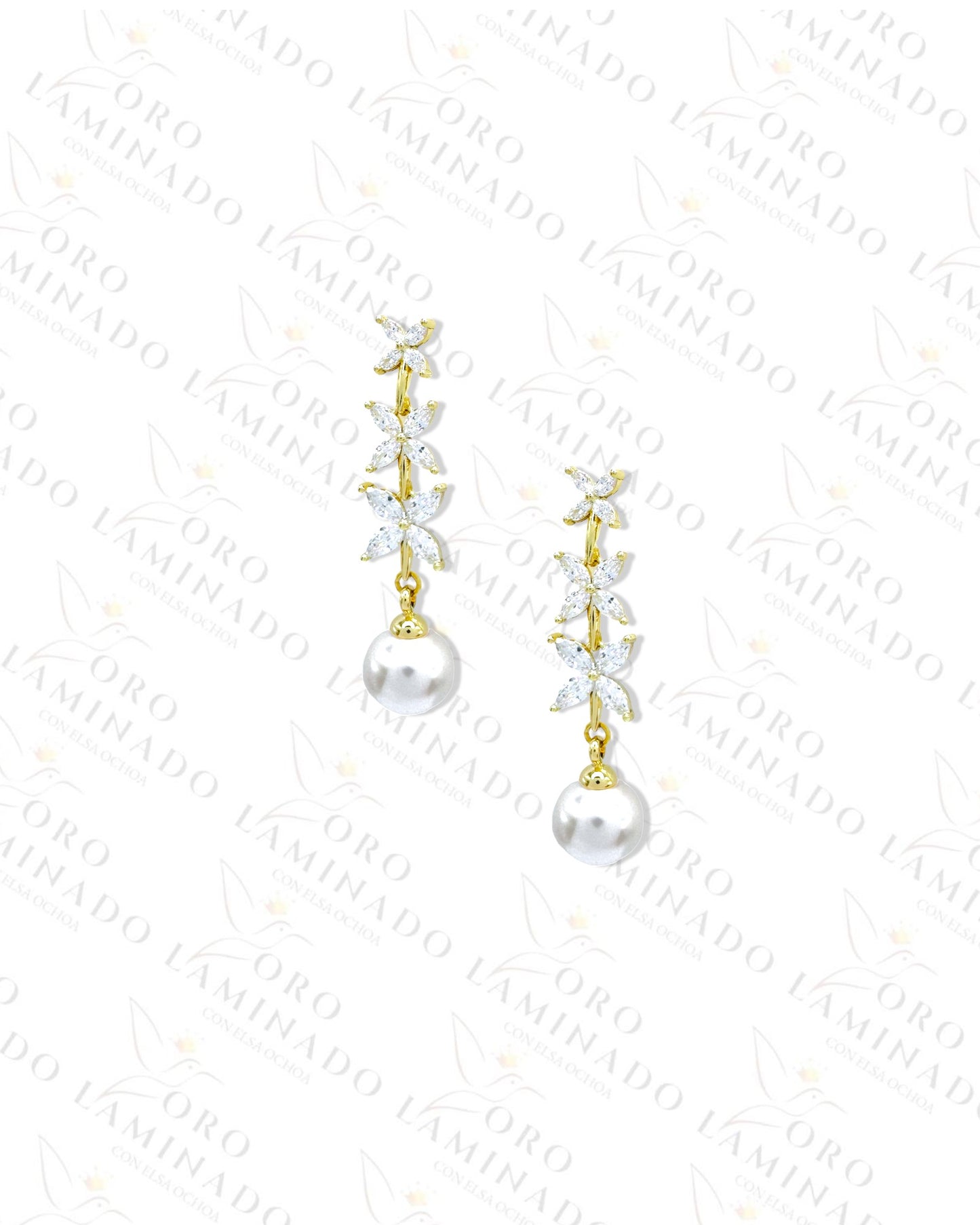 High Quality Flowers with Pearl Earrings C305