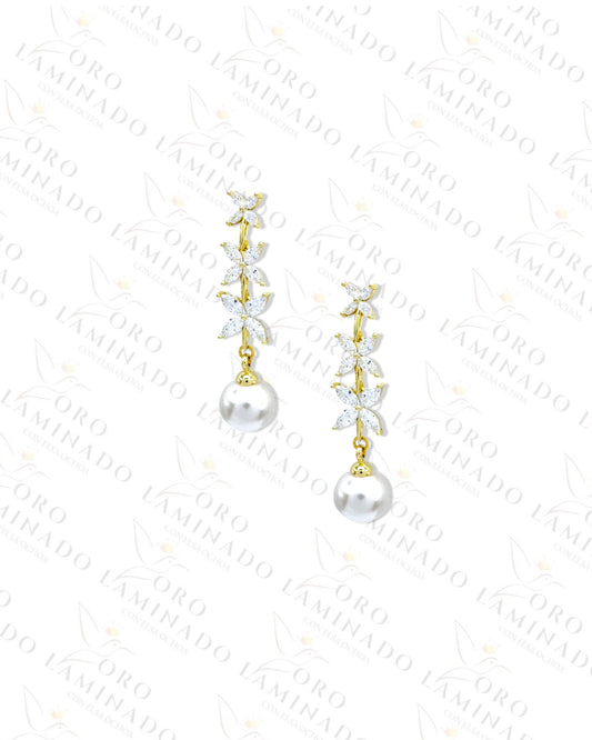 High Quality Flowers with Pearl Earrings C305