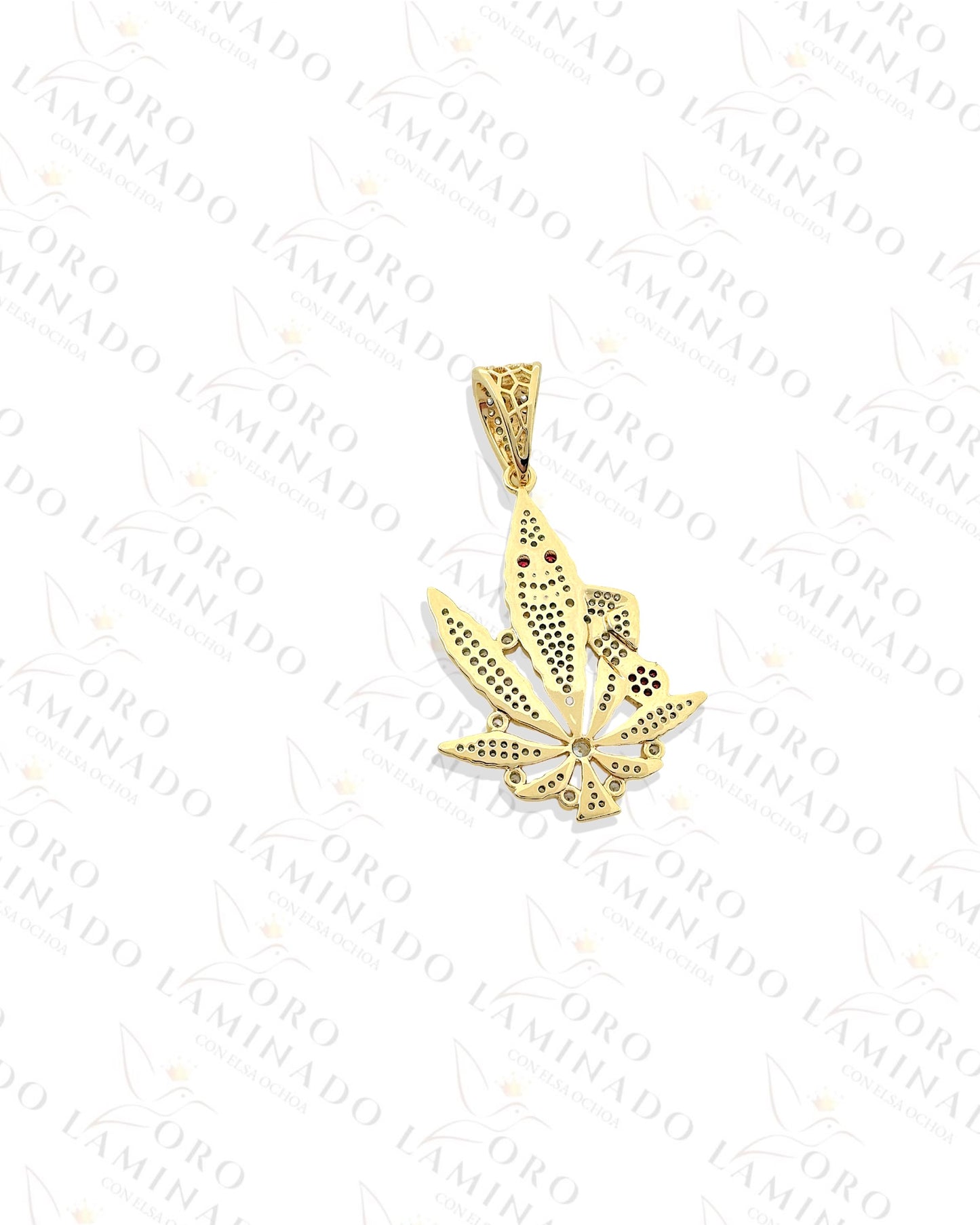 Gold Filled Cannabis Pendant R186