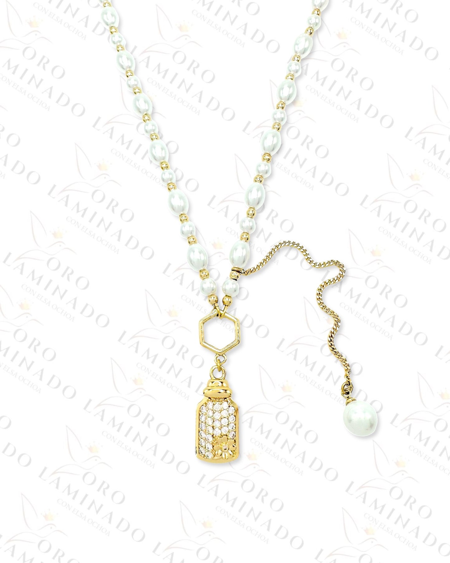 High Quality Magical Potion and  Pearl Necklace (Gold Filled) G429