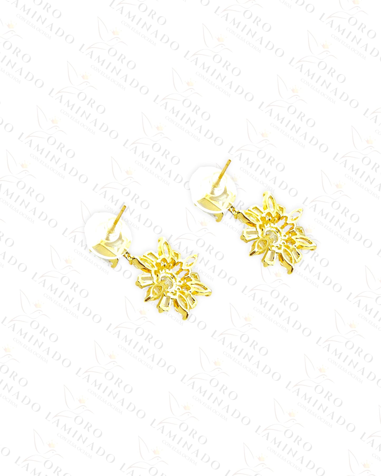 High Quality Flower Diamond Earrings B122