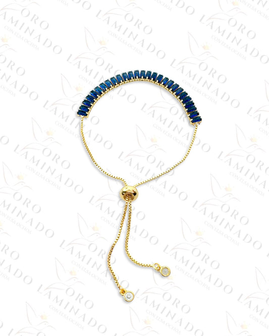 Gold Filled Navy Blue Adjustable Bracelet C416