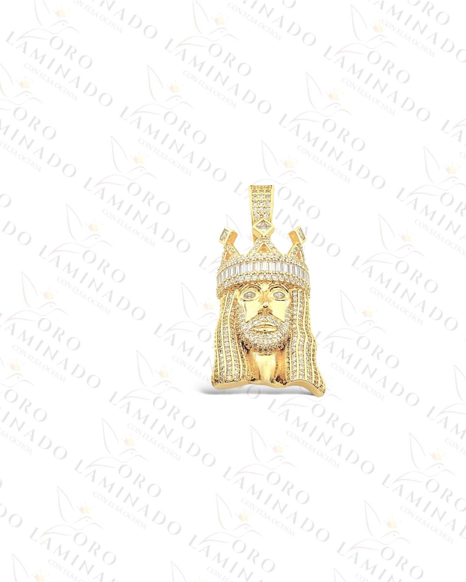 Gold Filled Christ with Crown Pendant R254 – Oro Laminado Elsa