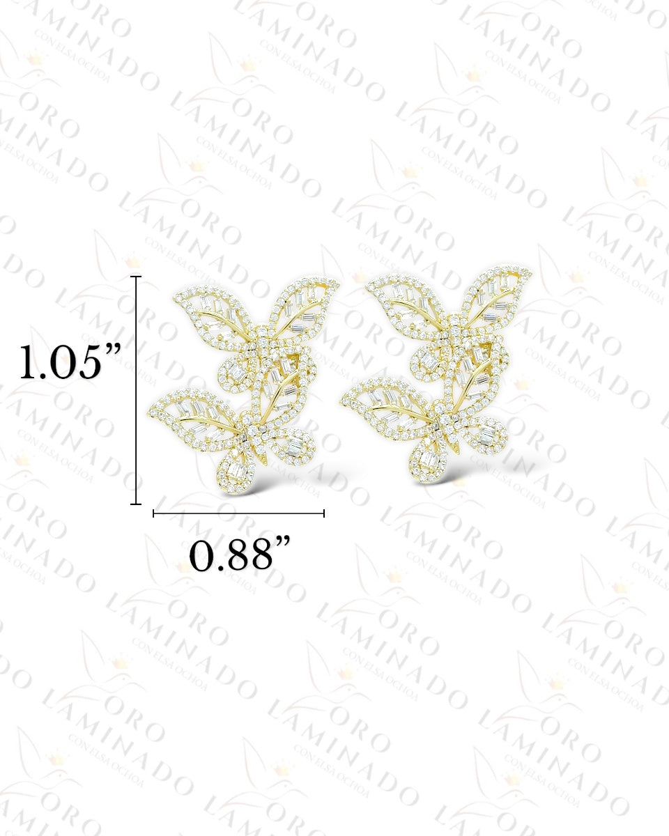 High Quality Crystal Butterflies Earrings C215