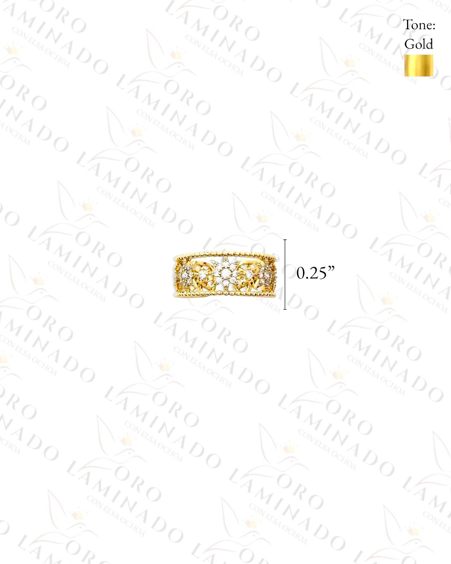 Adjustable Little Cosmos Ring (Gold Filled) C248