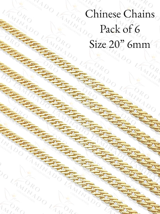 Chinese Chains Pack of 6 Size 20" 6mm Y244