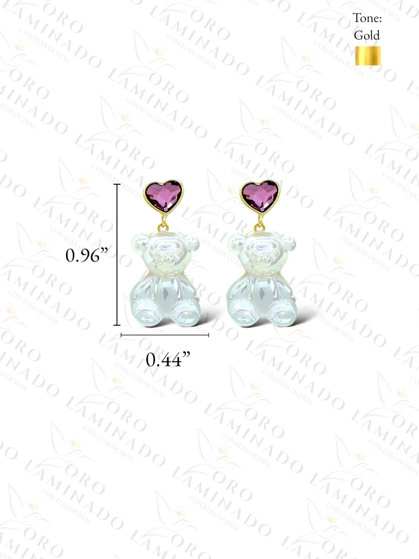 High Quality Holographic Teddy Bear Earrings G174