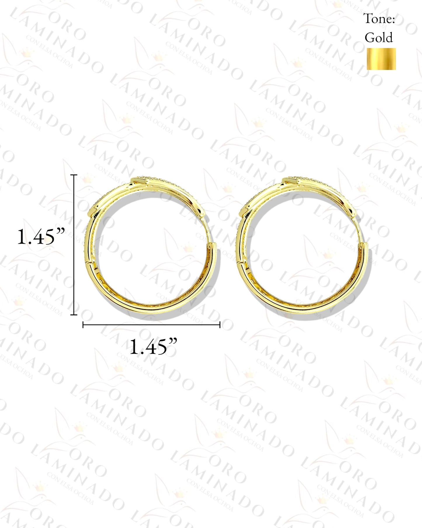 High Quality Sparkling Hoop Earrings R340