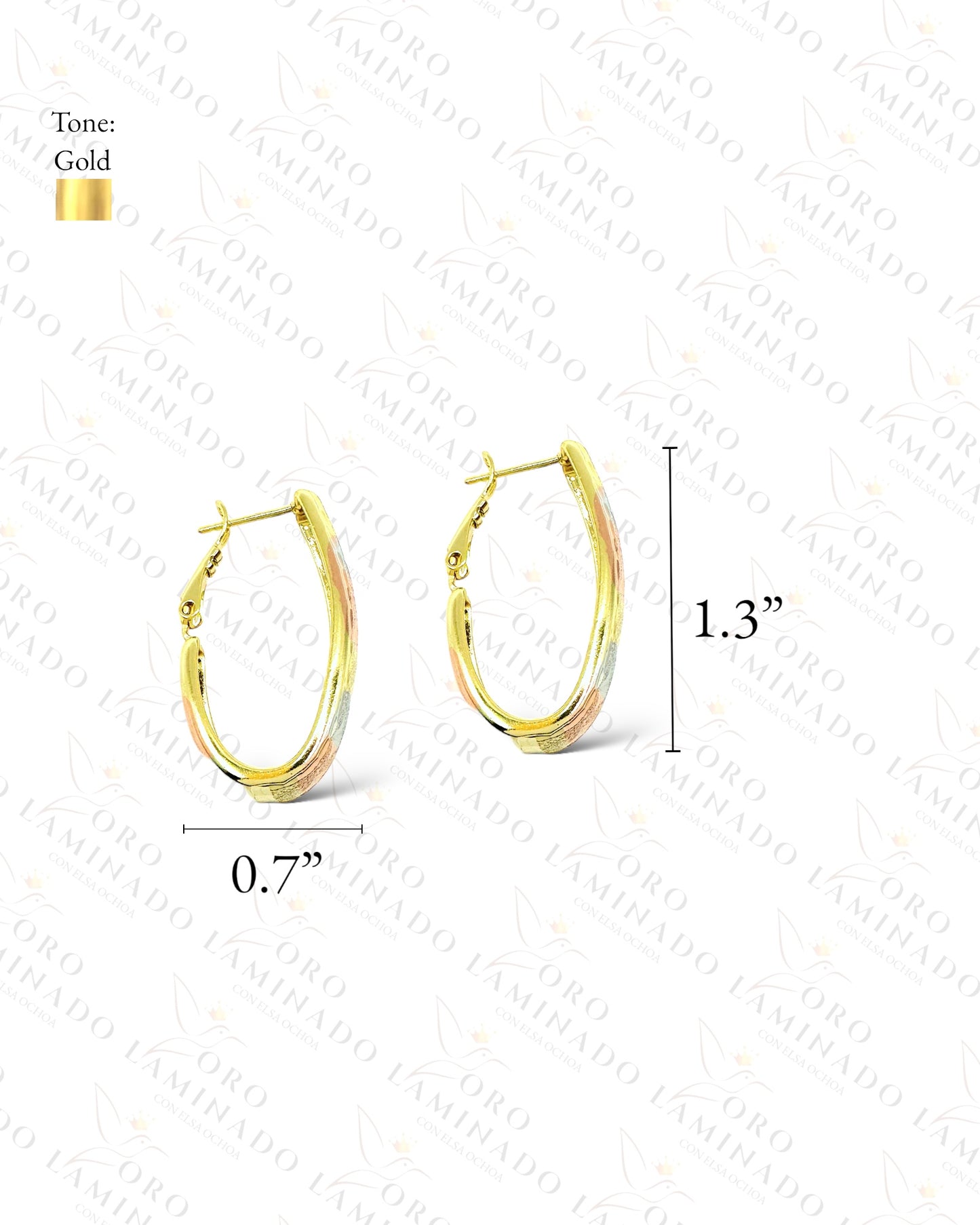 High Quality Three Tones Hoop Earrings G147