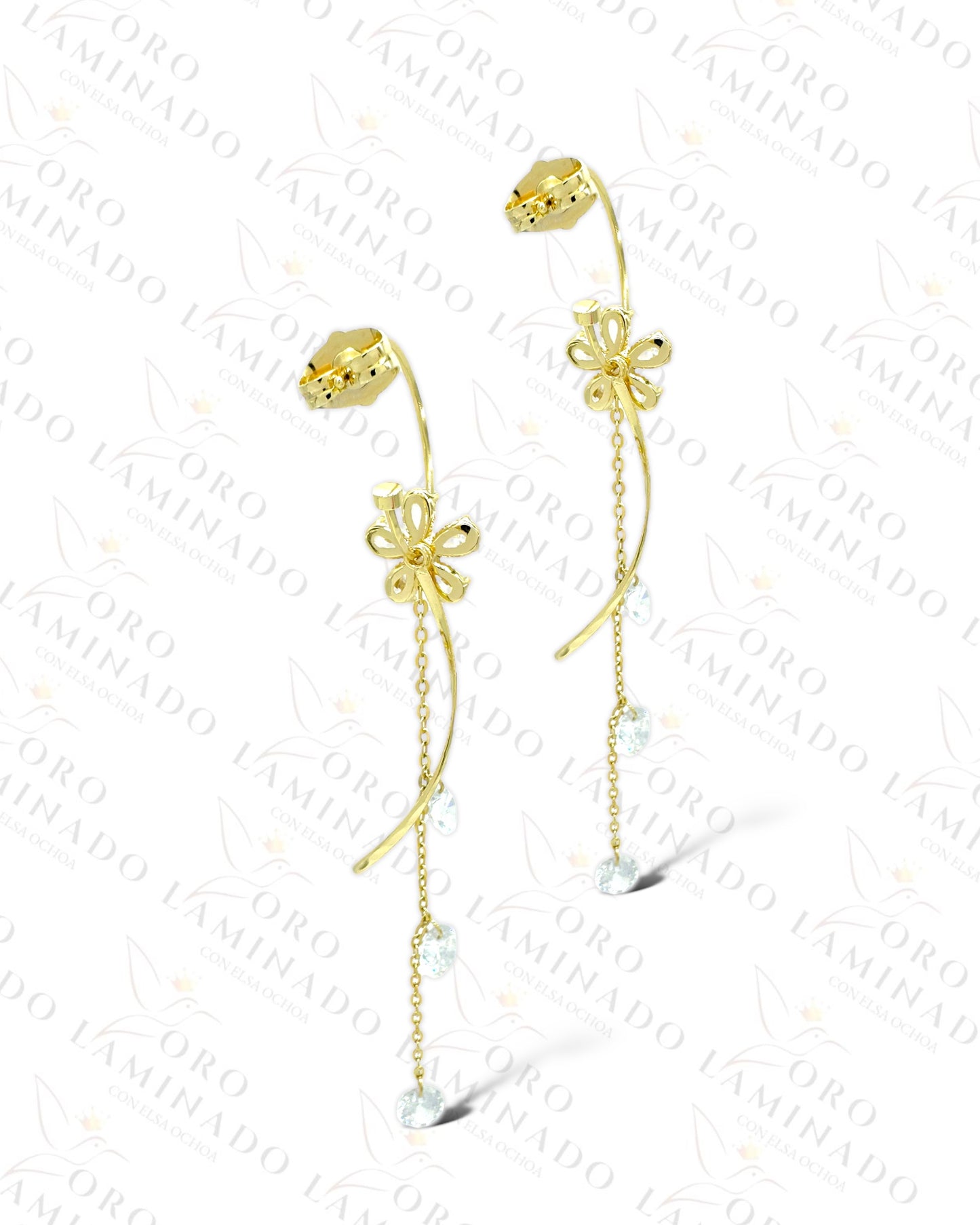 High Quality Clear Flower Earrings C144