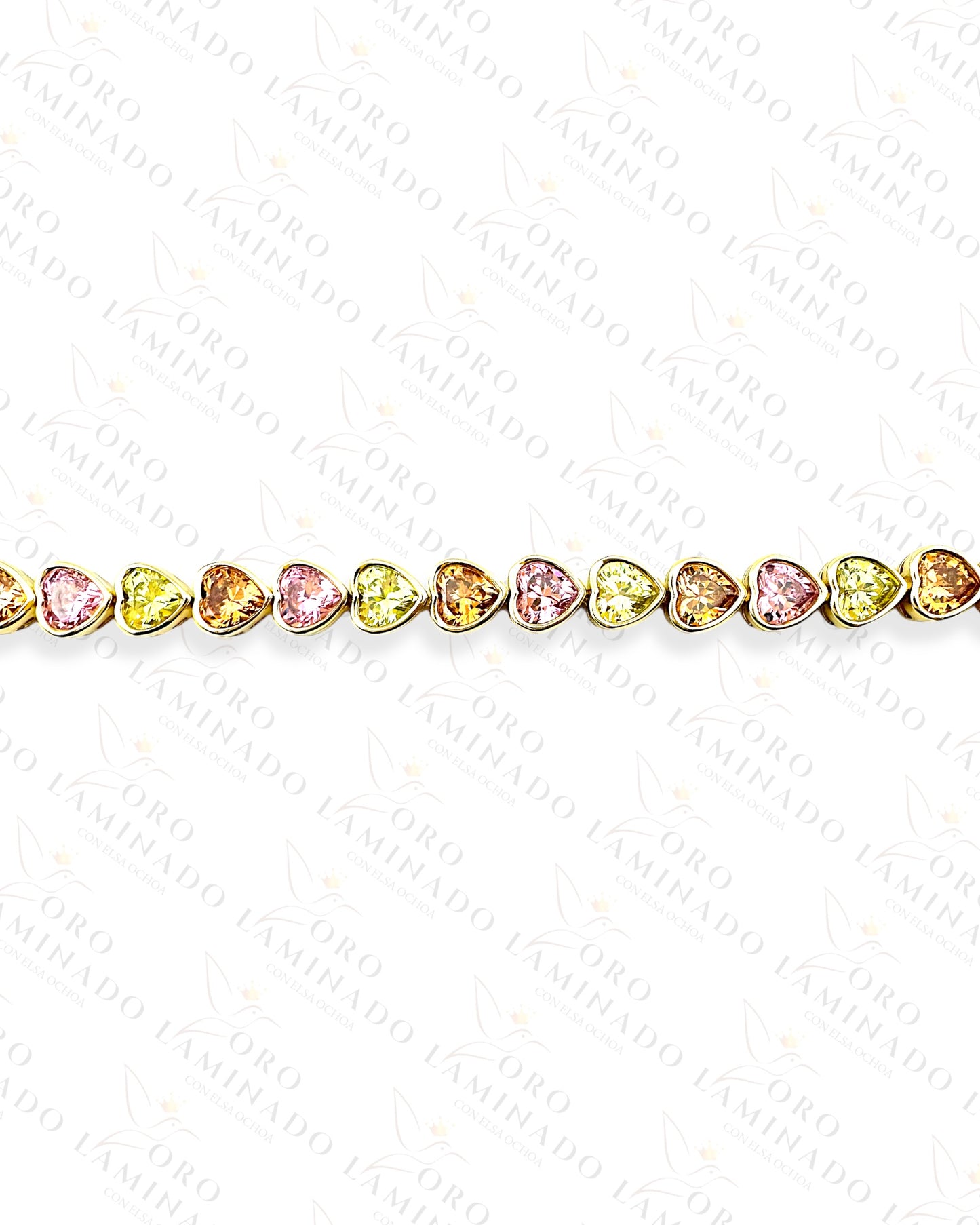 High Quality Pink and green Hearts Bracelet C272