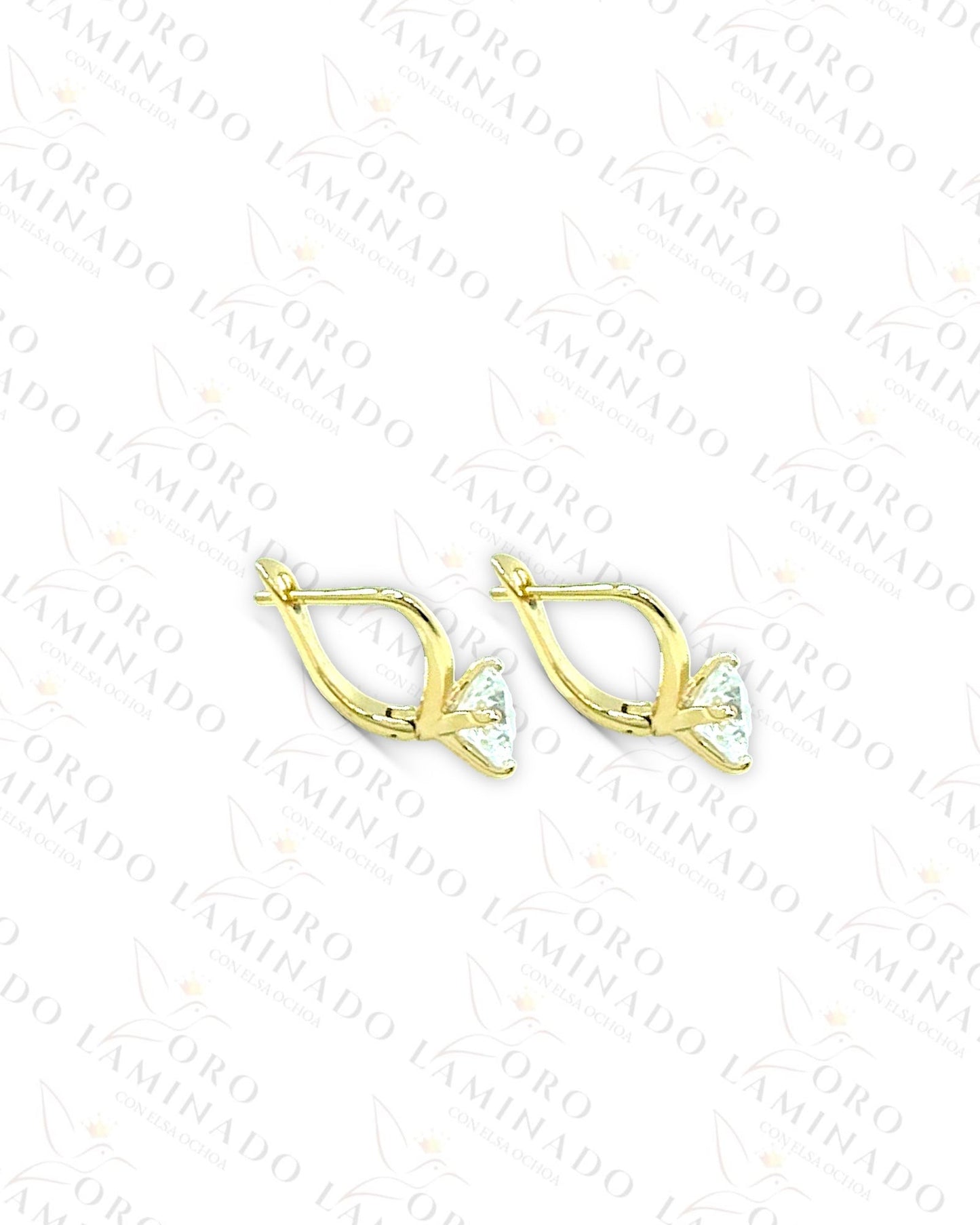 High Quality Clear Round Stone Earrings  G415