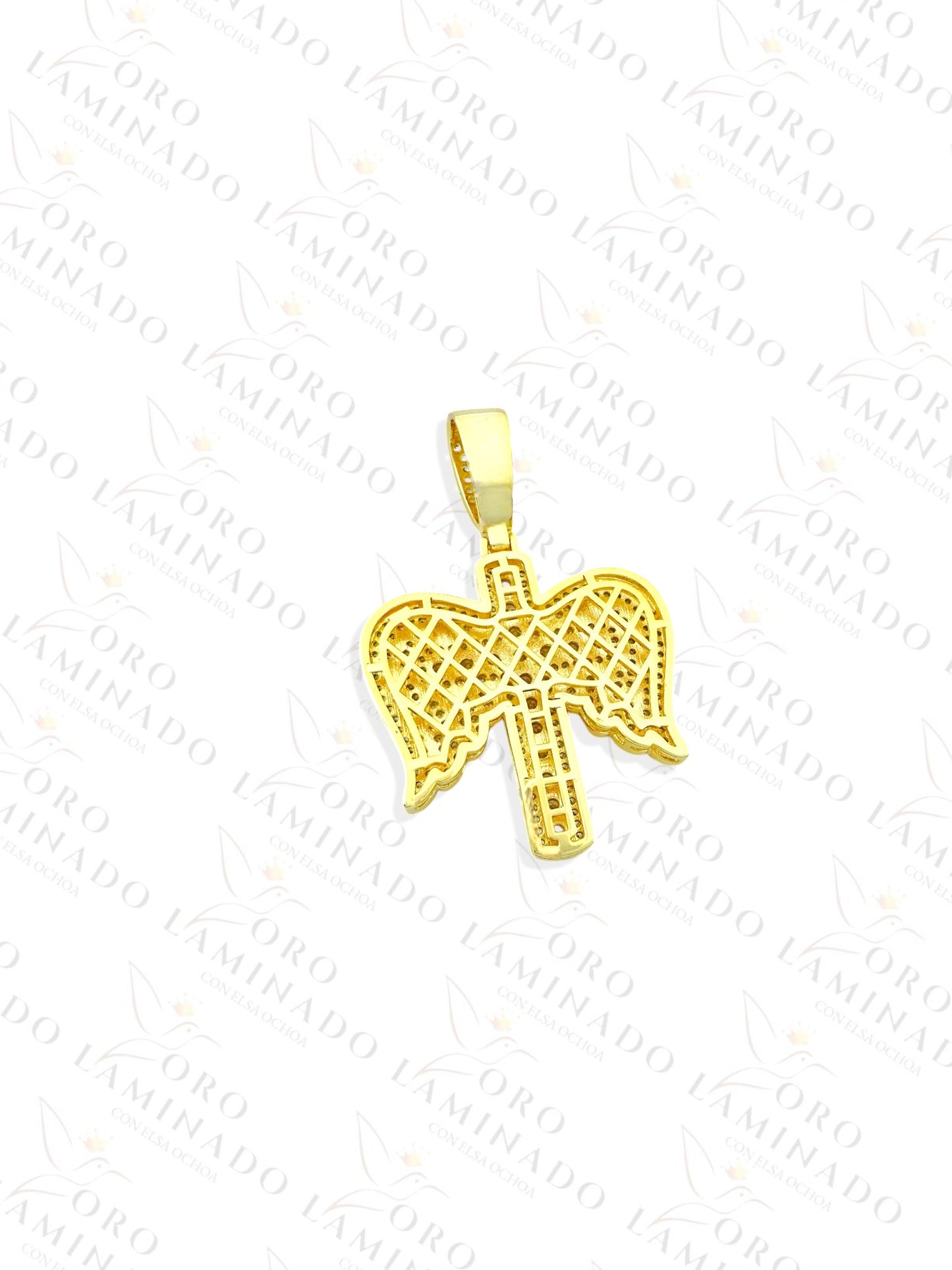 Gold Filled Cross with Wings Pendant R245