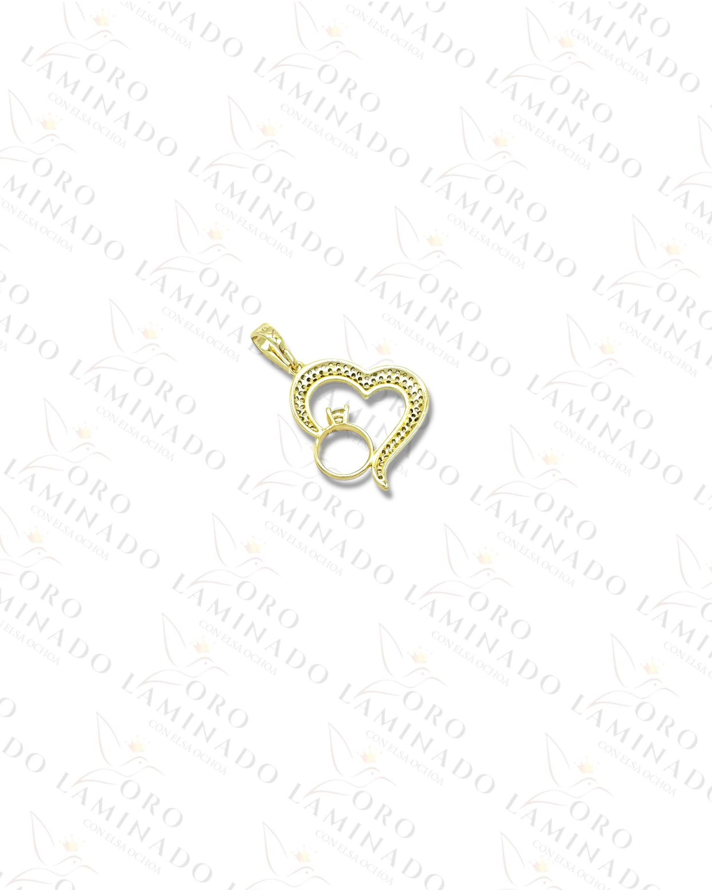 High Quality Heart and Ring Pendant R332