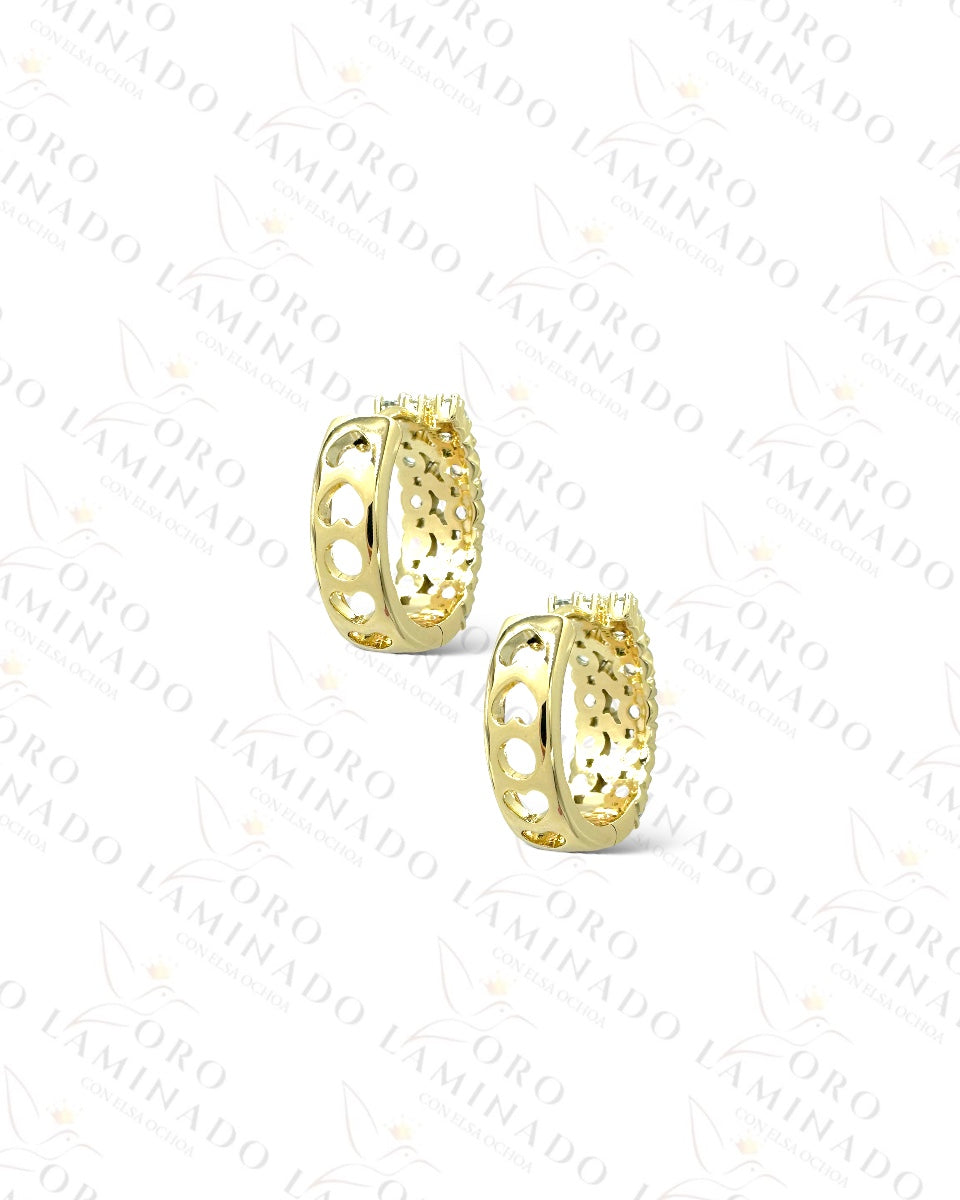 High Quality Clear Stones Hoop Earrings  R367