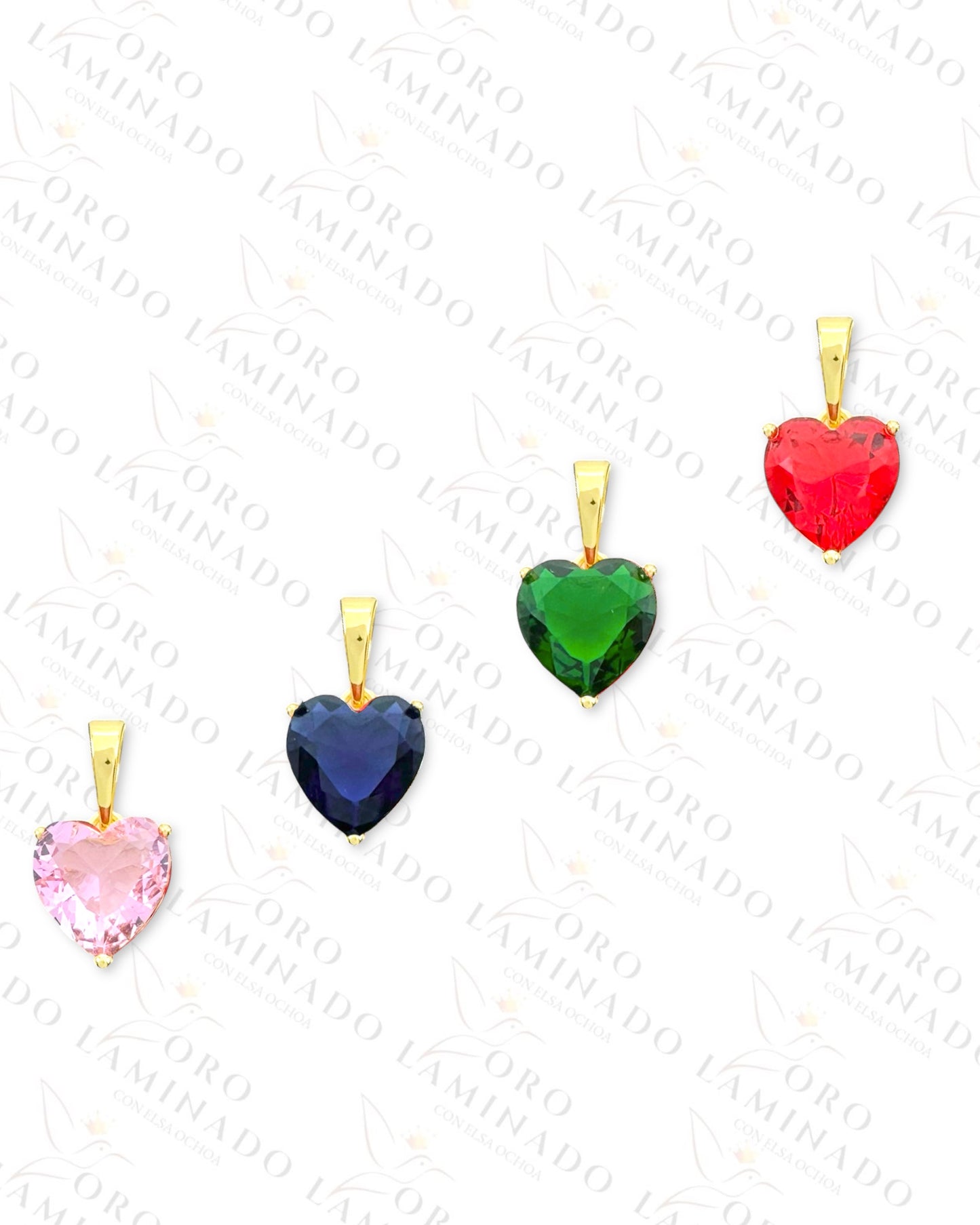 High Quality Color Heart Pendant (Gold Filled) Y166