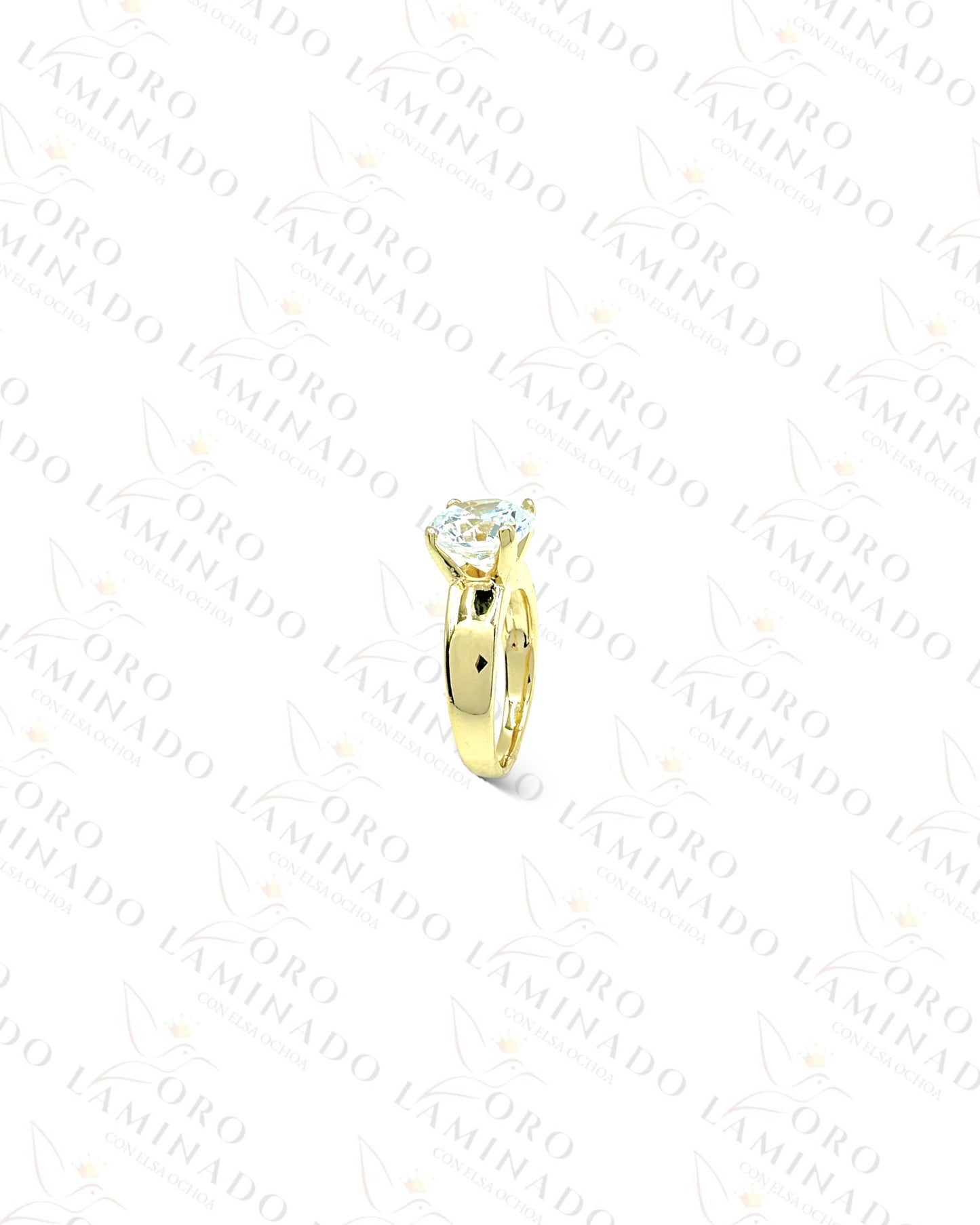 High Quality Clear Round Stone Gold Ring G451