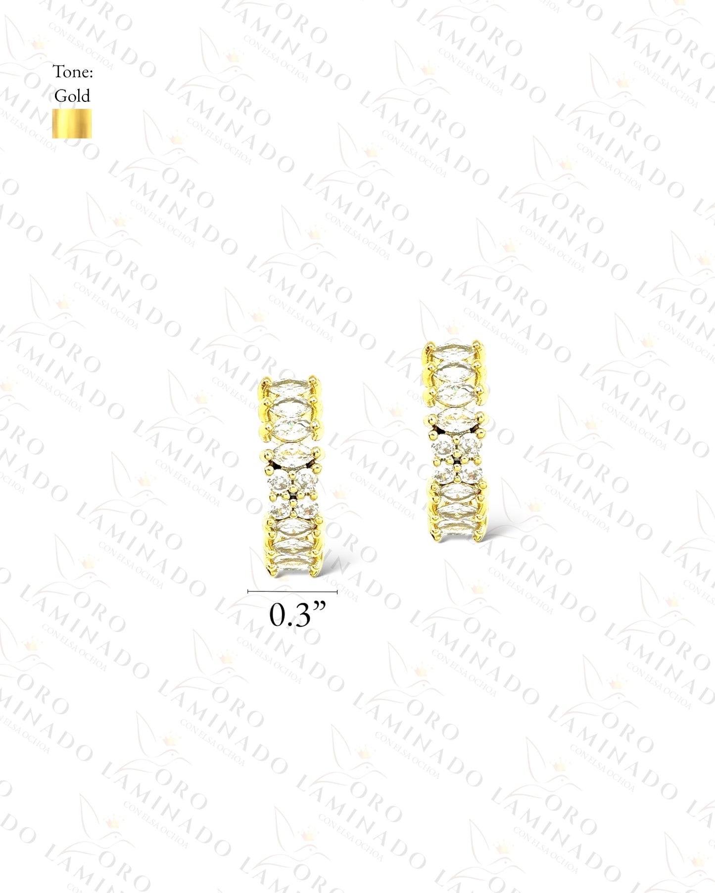 High Quality Diamond Hoop Earrings C263