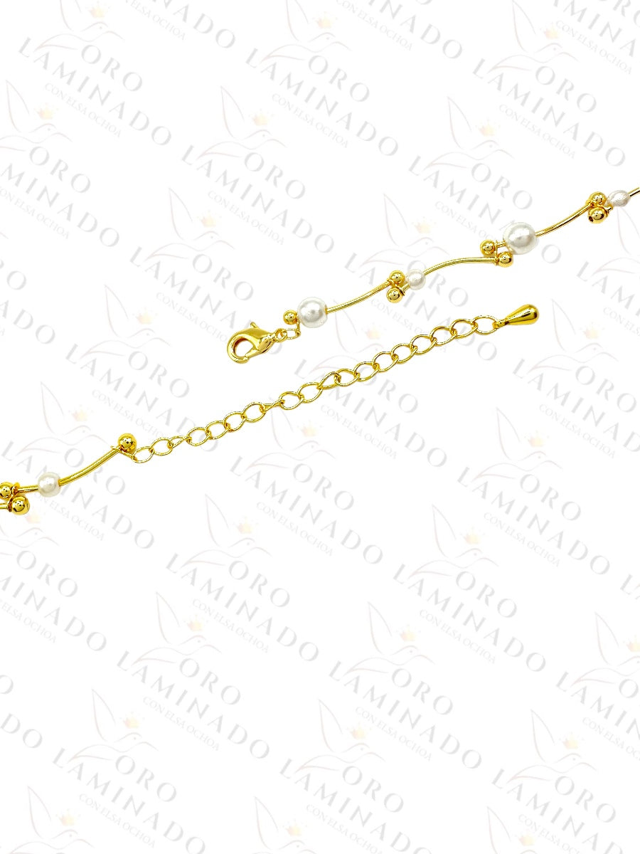 Pearls and Gold Anklet (Pack of 6) G234