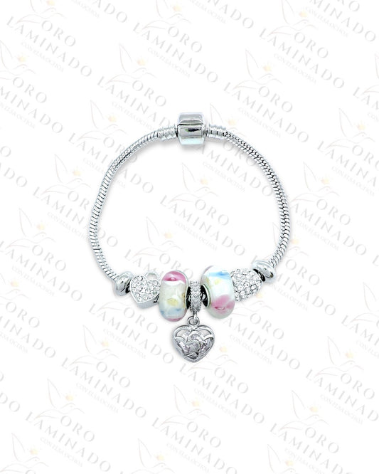 High Quality Crystal Heart Charm Bracelet B316