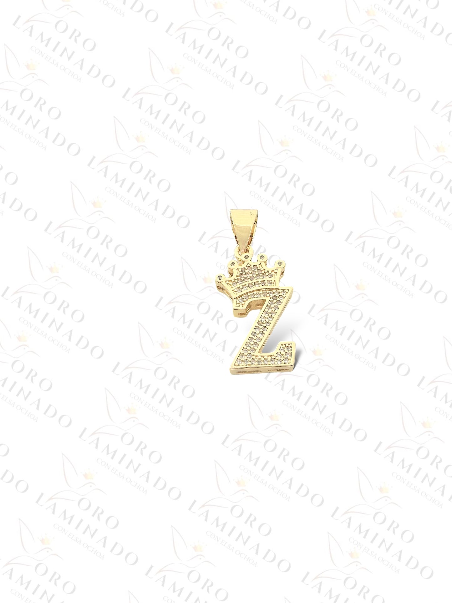 Letter "Z" Crown Pendant B175